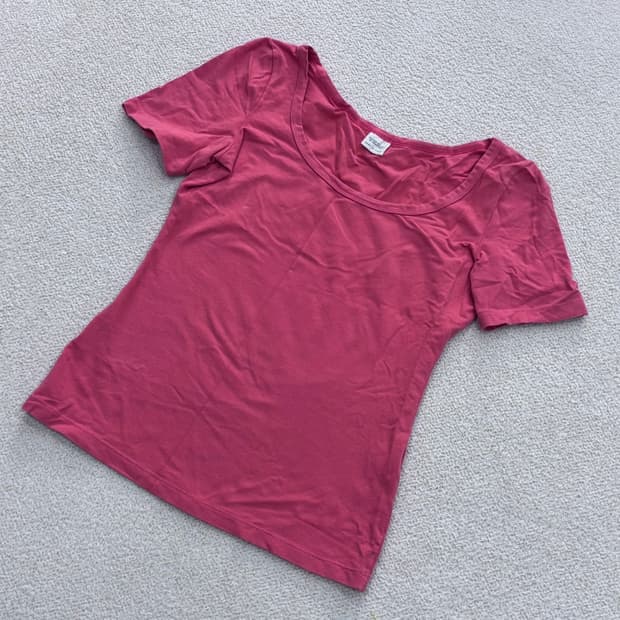 실측확인 베네통 라운드넥 반팔 티셔츠 0401E