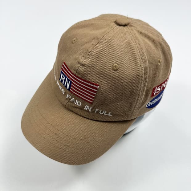 VTG 빈티지 성조기 브라운 볼캡 모자