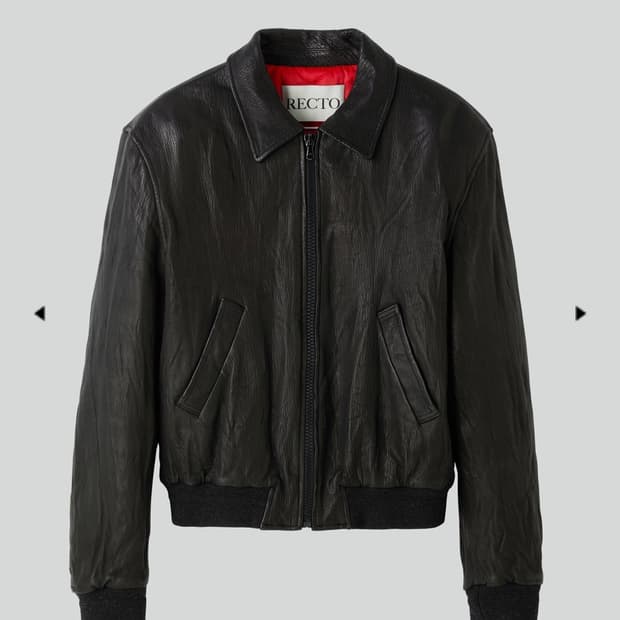 S 렉토 벤 크링클 레더 자켓