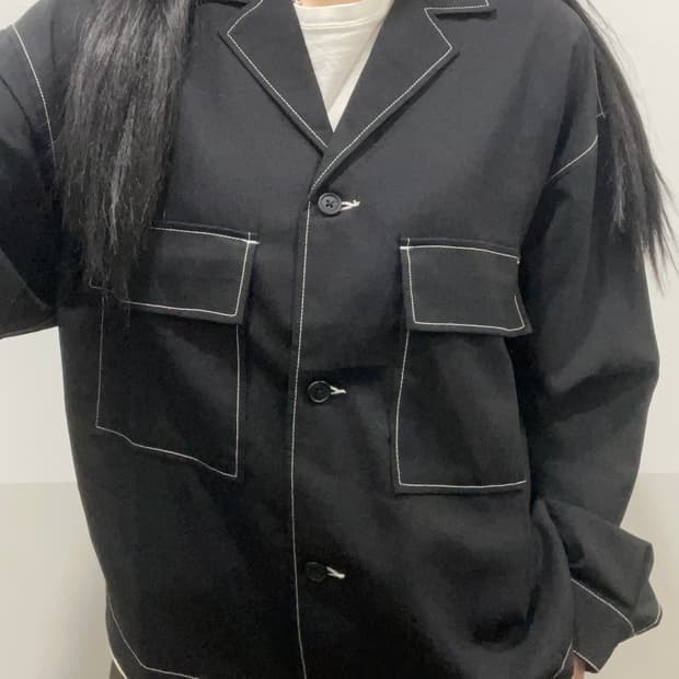 Beams heart 빔즈하트 스티치 유틸리티 셔츠 자켓