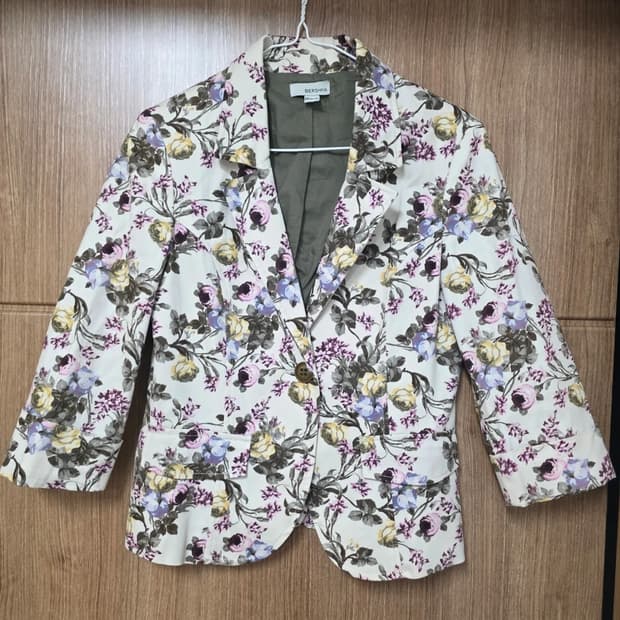버쉬카 플로럴 프린트 블레이저 자켓 M