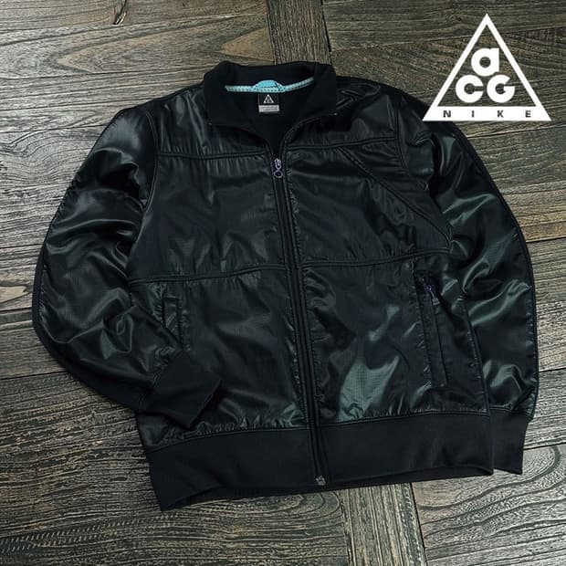 [나이키 ACG] 유광 블루종 바람막이 집업 자켓 블랙 M20071