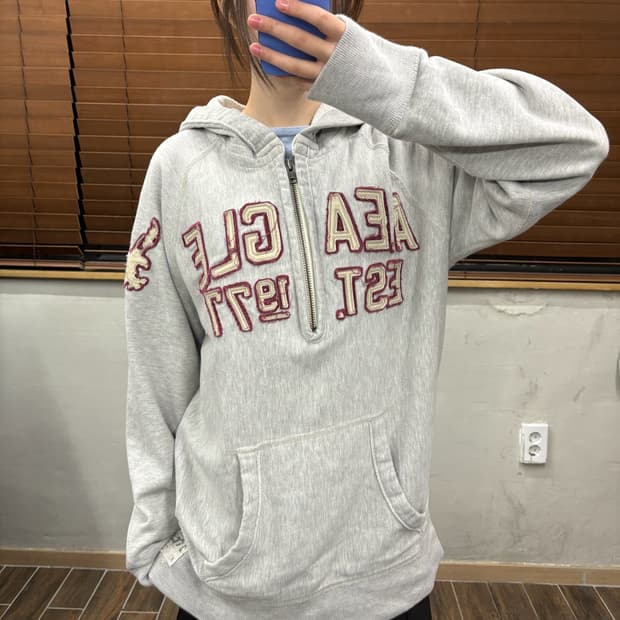 아메리칸 이글 반집업 후드티셔츠