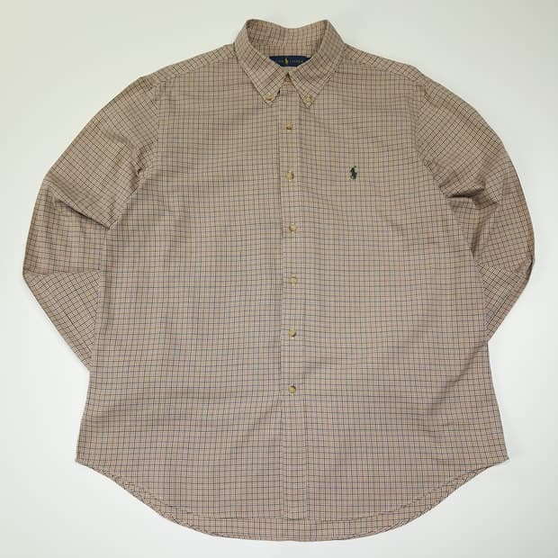 CL812 XL 폴로 00s 마이크로 체크 브라운 셔츠 남방