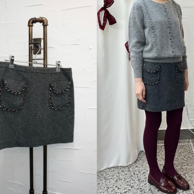 chain pocket miniskirt