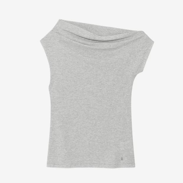 Glowny TILT DRAPE TOP (MELANGE GRAY)