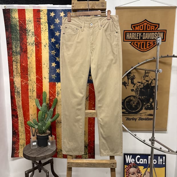 리바이스 화이트탭 511 슬림핏 라이트 코튼 데님팬츠 베이지 N1045 