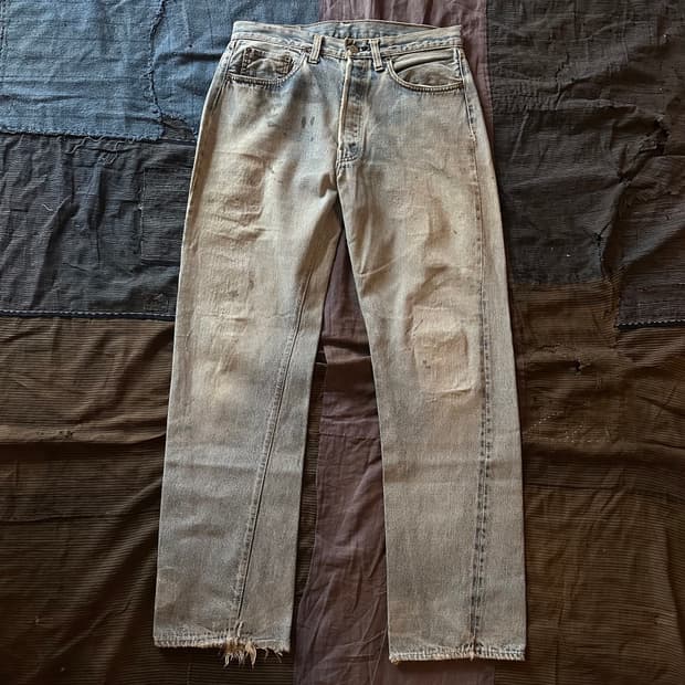 70s Leivs 501 66전기 Selvedge Denim Pants