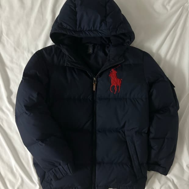 폴로 빅포니 패딩 네이비 M