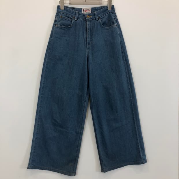 Lee 리 JPN 화이트탭 와이드 데님진 25 인치