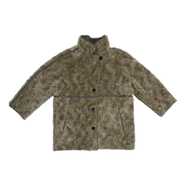 플러피 무스탕 코트