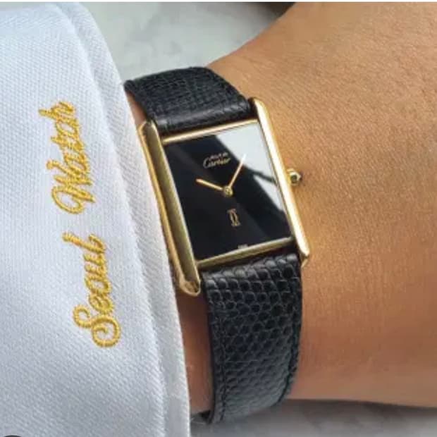 까르띠에 머스트 탱크 오닉스lm