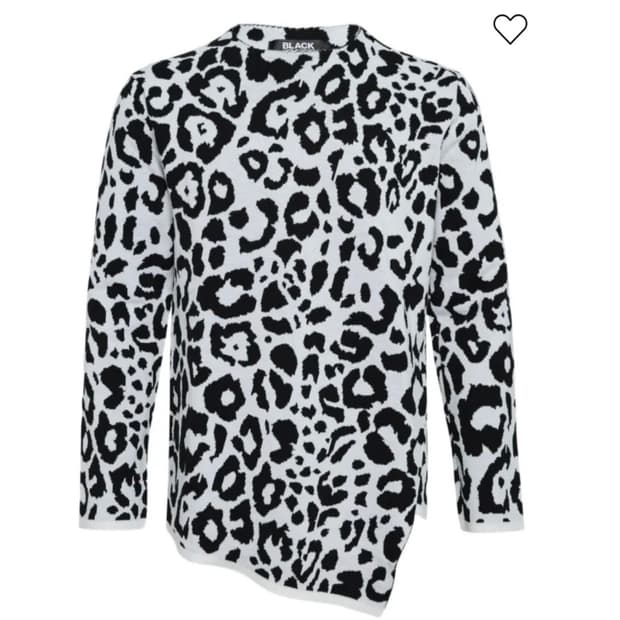 꼼데가르송 블랙 패턴 니트 스웨터