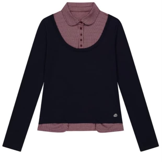 코이세이오 리버시블 롱슬리브 네이비 체크 셔츠