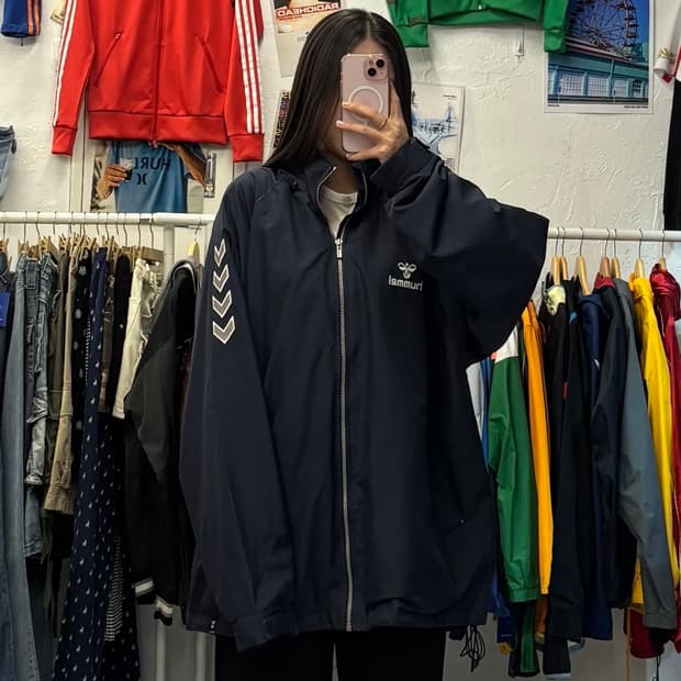 험멜 올드스쿨 사이드라인 바람막이 XXXL