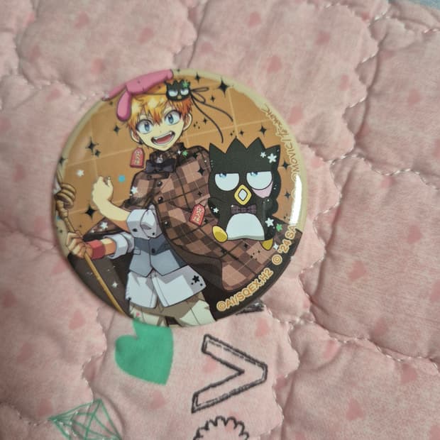 지박소년 하나코군 미나모토 코우 산리오 콜라보 뱃지