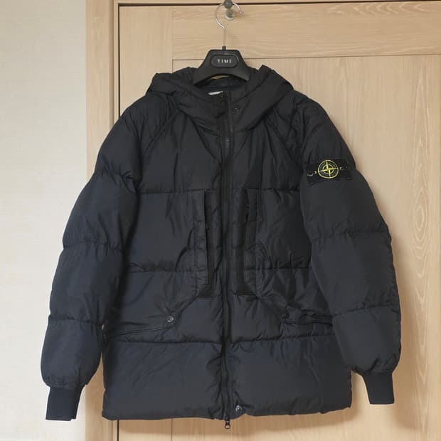 [21FW / L ] 스톤아일랜드 가먼트다잉 크링클랩스 다운 후드 패딩