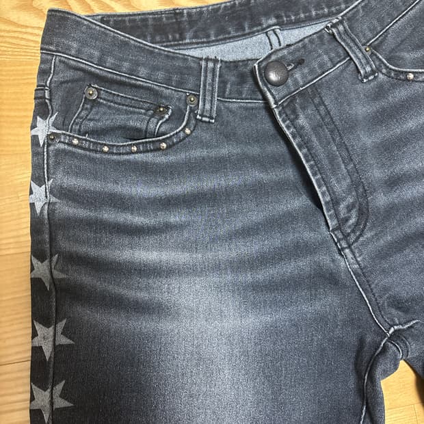 별 포인트 데님 부츠컷