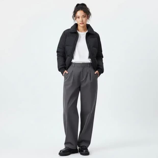 캘빈클라인 진스 여성숏 패딩