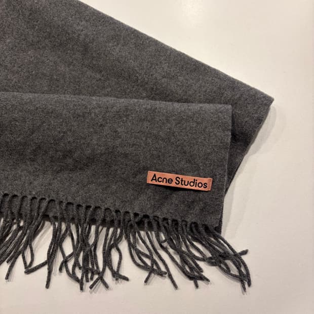 아크네 스튜디오 캐나다 내로우 뉴 울 머플러 그레이 멜란지