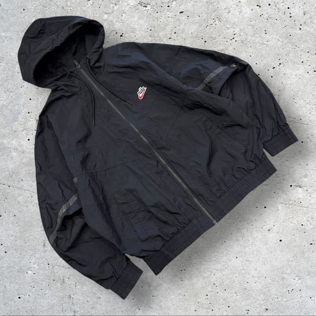 [XL] 나이키 윈드러너 블랙 바람막이 후드 집업 B631