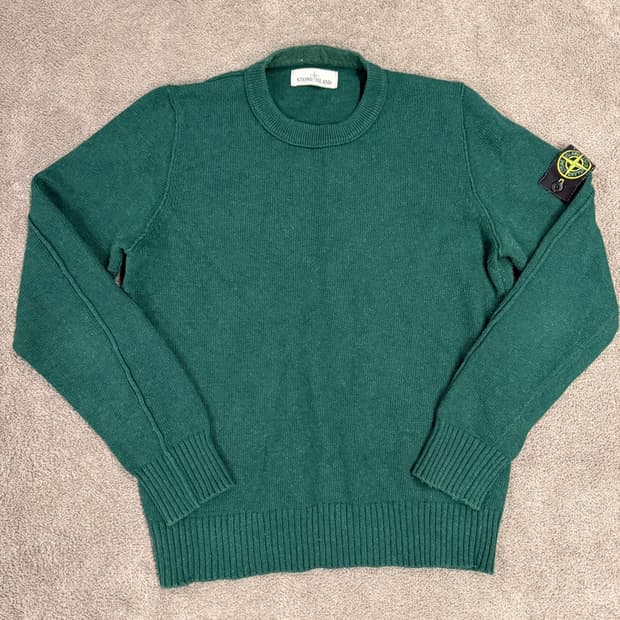 [정품/L] 스톤아일랜드 와펜 니트 그린 