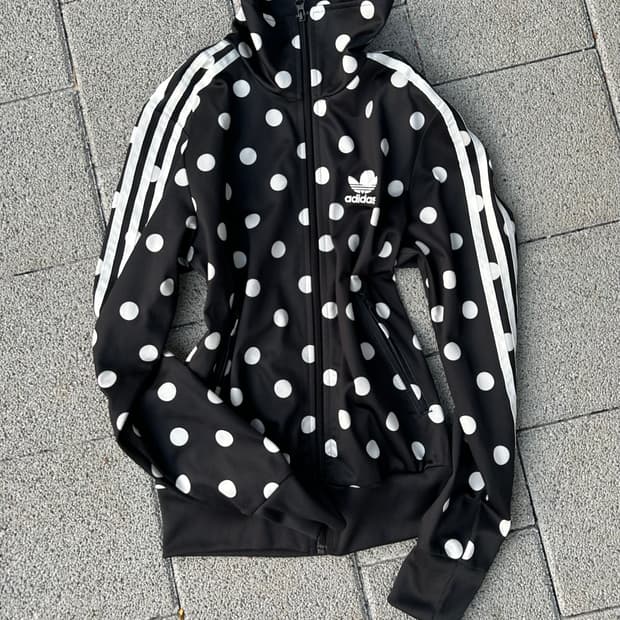 *rare* 아디다스 블랙 도트 땡땡이 파이어버드 져지ㅜ