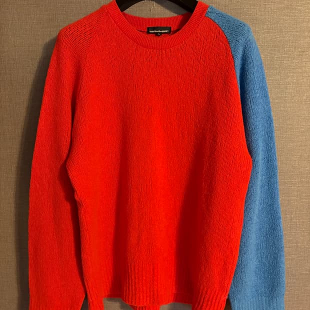 Swipe on the Quiet 배색 니트 Japan