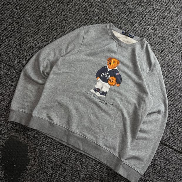 폴로 랄프로렌 폴로베어 빅로고 크루넥 맨투맨 3858