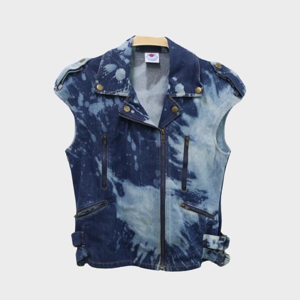 OUTLAW 나염 데님 베스트 63667