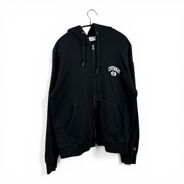 (S) 커버낫 로고 후드집업 블랙