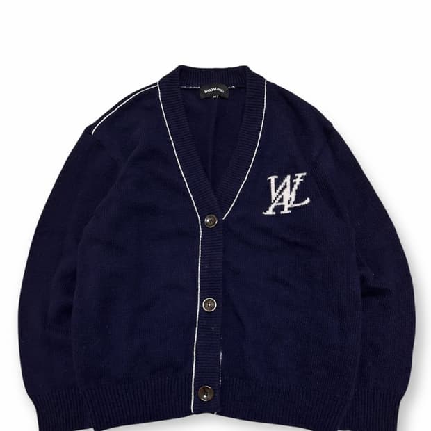 우알롱 네이비 니트 가디건