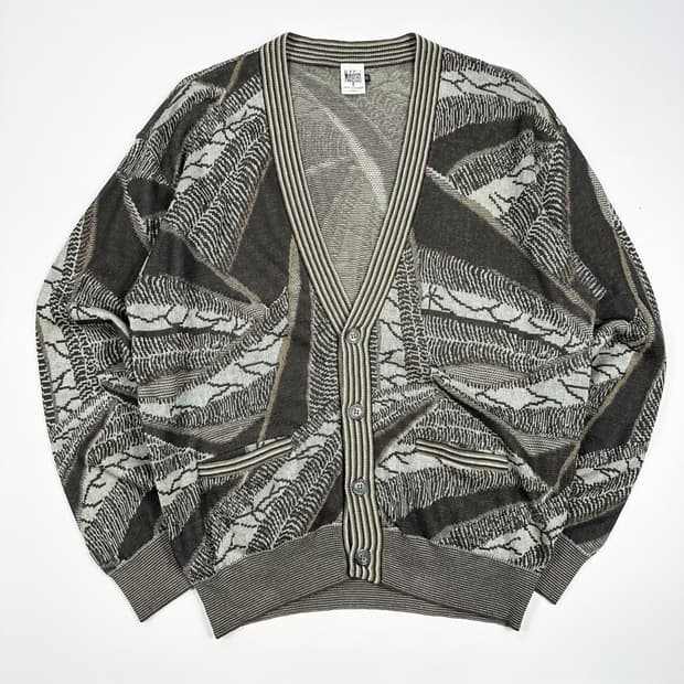 JPN 재팬빈티지 클래식 패턴 이태리 니트 가디건 M