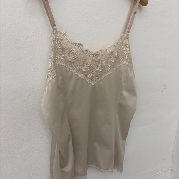 Rose Lace Silky Cami Top