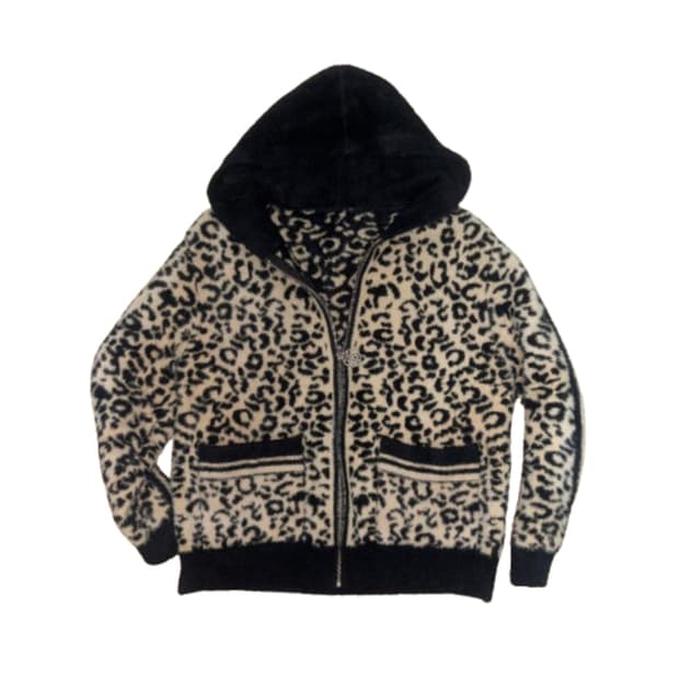 빈티지 갸루 레오파드 호피 집업