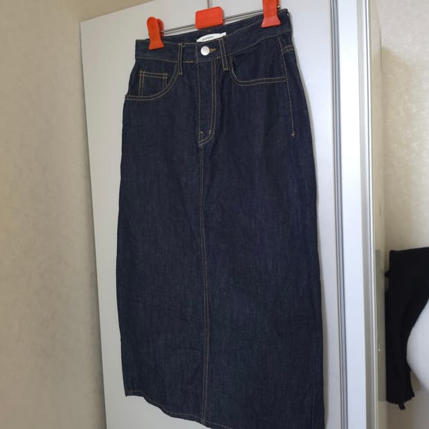 98프로젝트 롱 데님 스커트