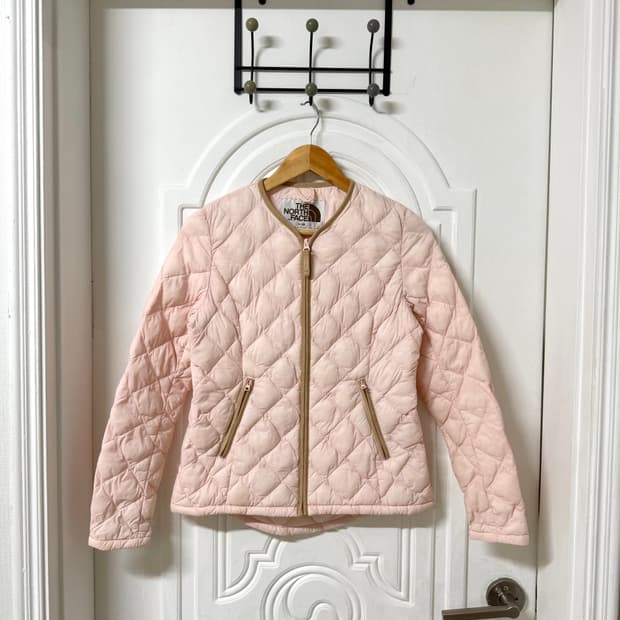 85 S 사이즈 여성 노스페이스 화이트라벨 퀄팅 패딩