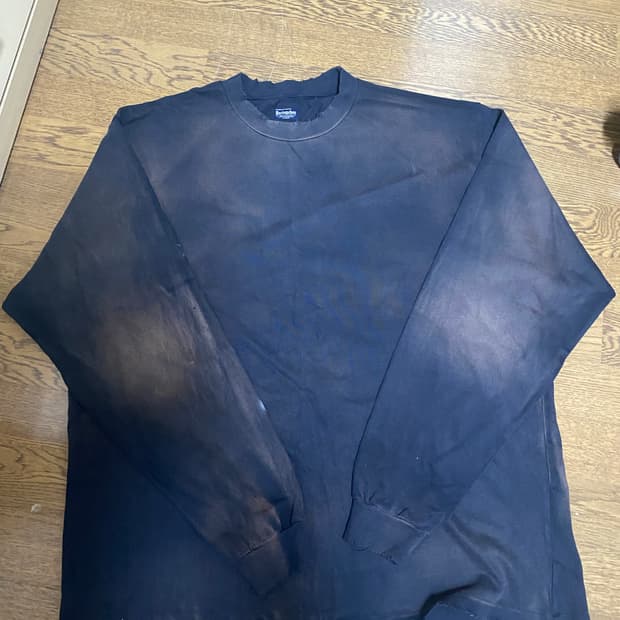 헤리티지플로스 더티 워싱 데미지 롱슬리브 xl