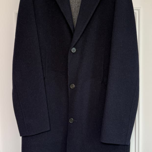 띠어리 들랭시 울 캐시미어 코트 / 네이비 / L