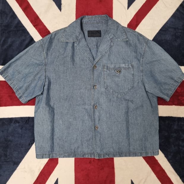 프라다 셀비지 데님 반팔