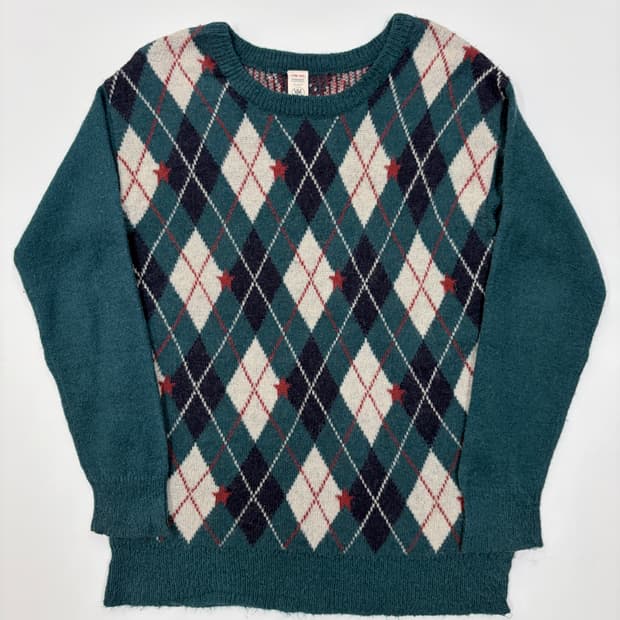 JV 빈티지 아가일 니트