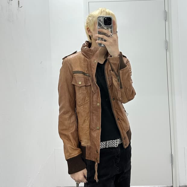 House of Blues sheepskin leather stud bl