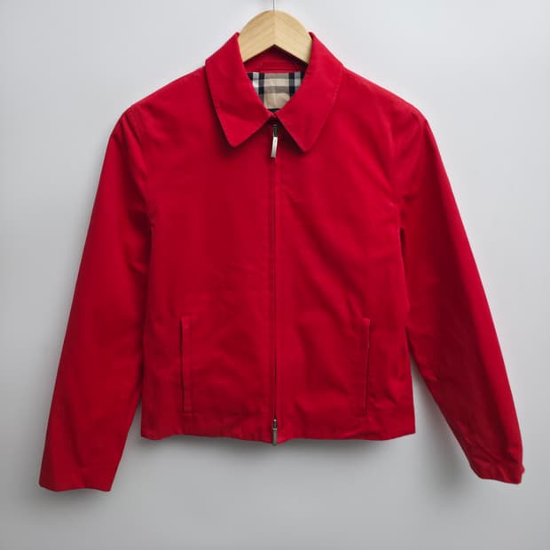 [XS] 버버리 노바 체크 레드 자켓