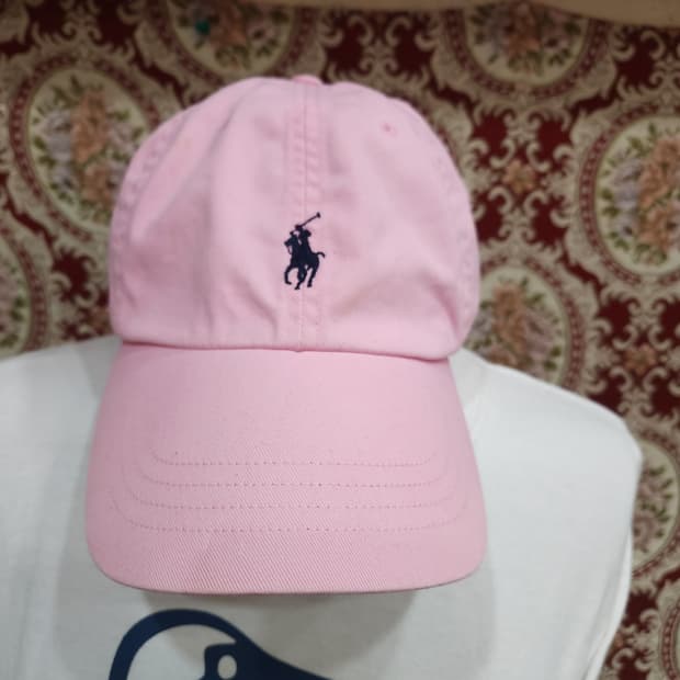 폴로 랄프로렌 핑크 가죽스트랩 볼캡

