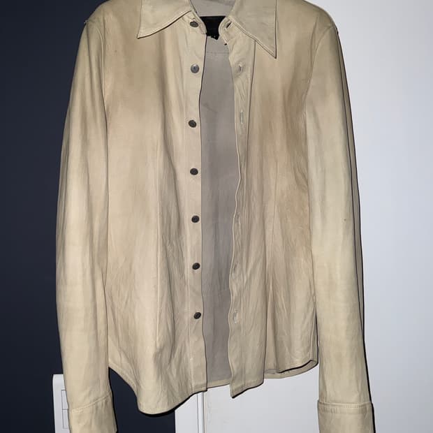 이사무 카타야마 블랙래쉬 레더 셔츠