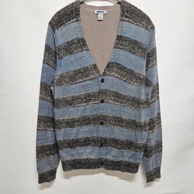 DKNY 스트라이프 코튼 가디건 M