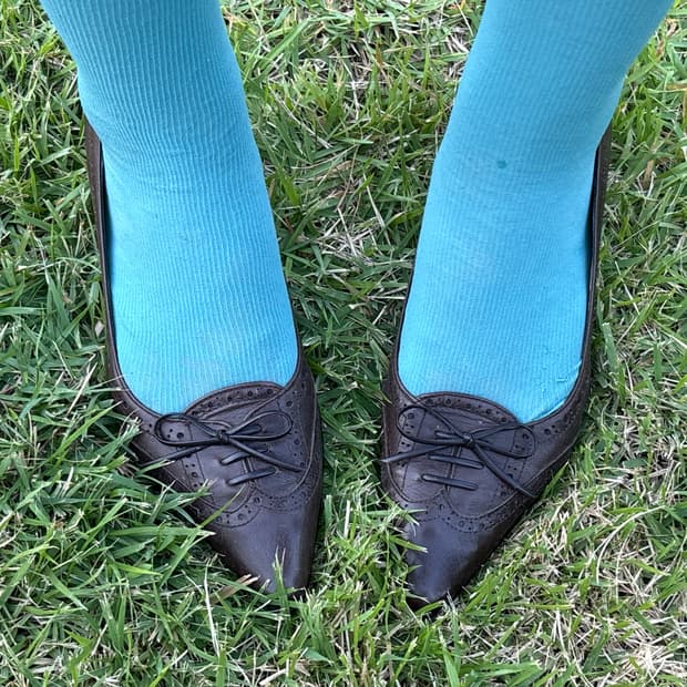 Vintage Brown Lace-Up Heels