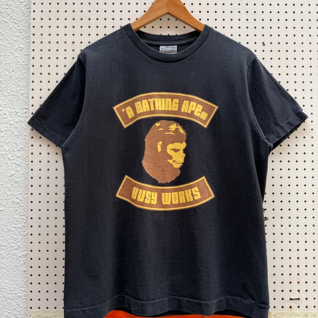 90s OLD BAPE FADED BLACK 올드베이프 빈티지티셔츠