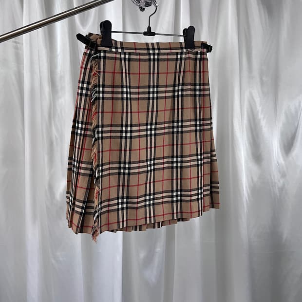 버버리 울 스커트