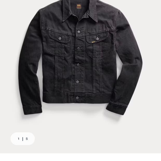 더블알엘 lot271 블랙 트러커 데님자켓 M 새상품